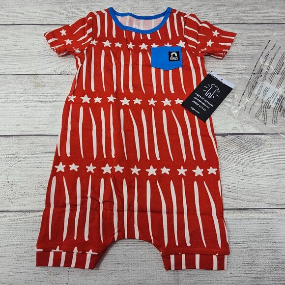 NWT Rags To Raches‎ Baby Boy 4th Of July Romper Size 12-18 months - Picture 3 of 6